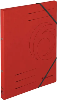 Image de Reliure à anneaux Herlitz easyorga A4 en carton avec mécanisme à 2 anneaux rouge