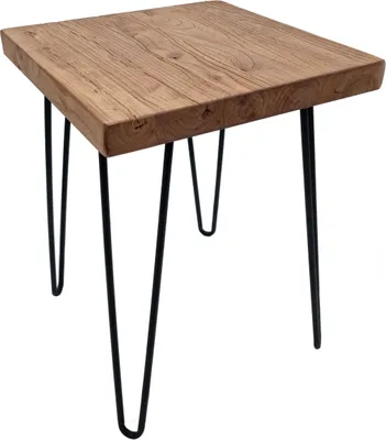 Produktbild von Vierkante Holztisch 40cm Metall Dekorativ