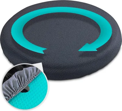 Drehkissen 360° mit Visco-Schaum, 42x5x42 cm, weiß