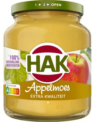 Produktbild von Hak Apfelmus Extra Qualität 355 g – Fruchtiger Genuss ohne Zuckerzusatz