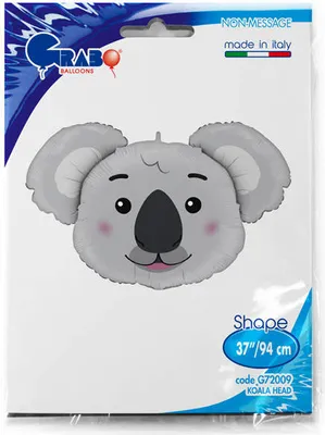 Produktbild von Koala-Kopf-Folienballon, 94 cm