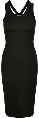 Obrázek produktu pro Urban Classics – Dámské midi šaty bez rukávů TN214 (4XL) (černé)