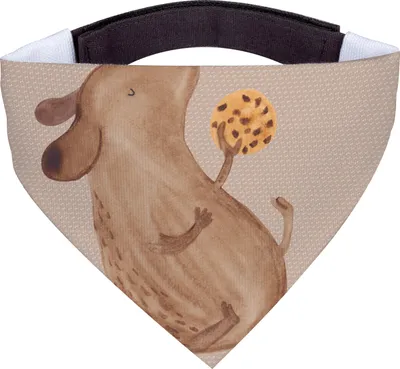 Produktbild von Mr. & Mrs. Panda Hundehalstuch Hund Keks - Hundeglück - Geschenk, Bandana für Hunde, Hundeschal, glücklich, Hungrig, Sprüche, Hundeleckerli, Tuch, Halstuch
