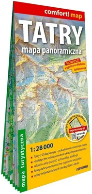 Zdjęcie produktu dla Mapa panoramiczna Tatr 1:28 000 - szlaki, schroniska, szczyty ExpressMap