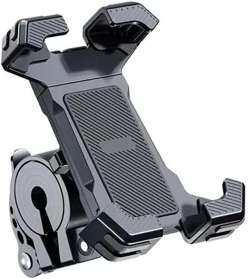 Obrázek produktu pro Držák telefonu na motocykl – navigace pro kolo – bezpečné navigování – vodotěsný, odolný proti nárazům – 10 mm – černý