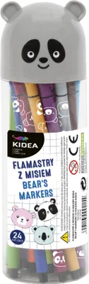 Zdjęcie produktu dla Flamastry Z Misiem Kidea 24 Kolory