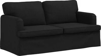 Image de Canapé vidaXL noir 162 x 80 x 85 cm en tissu