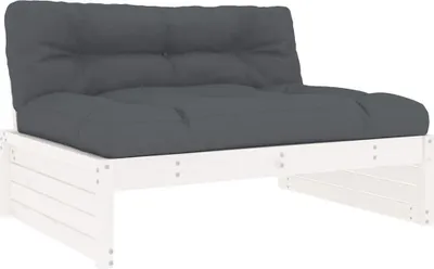 Produktbild von vidaXL Mittelsofa Weiß 120x80 cm Massivholz Kiefer