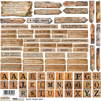 Produktbild von AUFKLEBER ScrapLove Dekor Stickers - Magic Forest Text 1 - Kartonbeschriftung