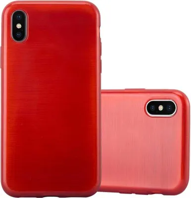 Produktbild von Cadorabo Hülle für Apple iPhone X / XS Schutz Hülle in Rot Schutzhülle TPU Silikon Etui Case Cover