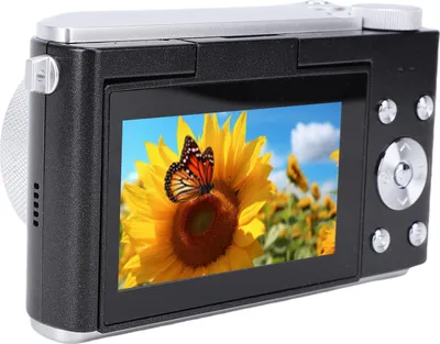 Obrázek produktu pro digitální fotoaparát 4K pro fotografování Automatické ostření 64MP Vlogovací fotoaparát s 3palcovou výklopnou obrazovkou 16x digitální zoom Kompaktní fotoaparát na cesty černý