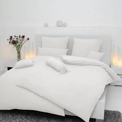 Produktbild von Janine Mako-Feinjersey, 100% Baumwolle Kissenhülle Kiss.  40x80 1 teilig  MAKO-FEINJERSEY 5007-10-602 weiß