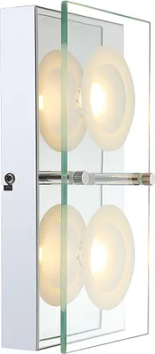 Produktbild von LED Wandlampe, Glasplatte, 2 flammig,  L 25 cm
