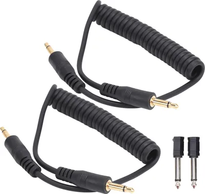 Image de Ligne de connexion synchronis?e, connecteur durable et jeux de 0,5 mm Mâle ? 6,35 mm C?ble Mâle S'adapte ? droite et ?troite pour les accessoires num?riques
