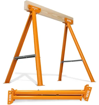 Zaagpaardbeugelset 2 Stück, Stahl, 453,6 kg, klappbar