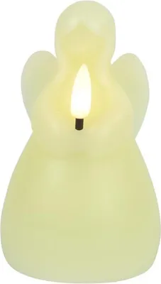 Zdjęcie produktu dla Świeca LED aniołek, kolor kremowy, wymiary 7x7x11,5 cm