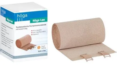 Image de Bande de compression textile élastique Höga-Lan à allongement court 8 cm x 5 m, 1 p. Bandage