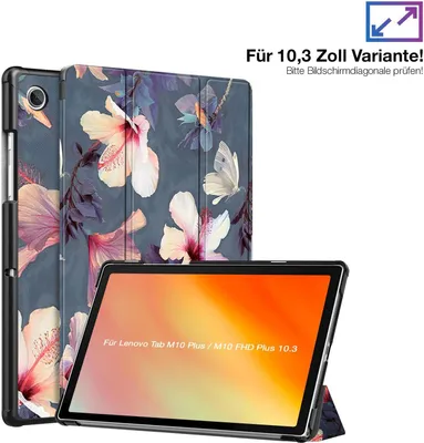 Produktbild von Schutzhülle für Lenovo Tab M10 Plus / M10 FHD Plus 10.3 Cover Case Schutz Tablet Farbe: Blühender Hibiskus