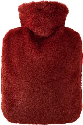 Immagine prodotto di HUGO FROSCH Bottiglia d'acqua calda classica per capelli lunghi con copertura soffice 1,8l rosso autunno