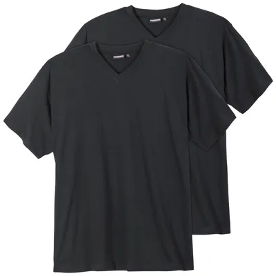 Produktbild von 2er-Pack V-Ausschnitt T-Shirt schwarz XXL Adamo