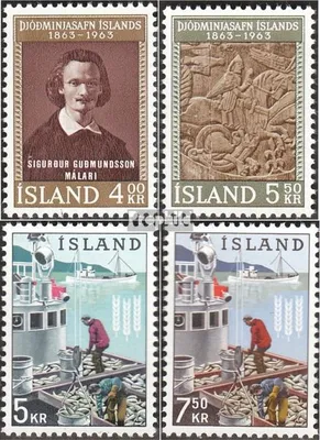 Produktbild von Briefmarken Island 1963 Mi 368-369,370-371 (kompl.Ausg.) postfrisch Nationalmuseum