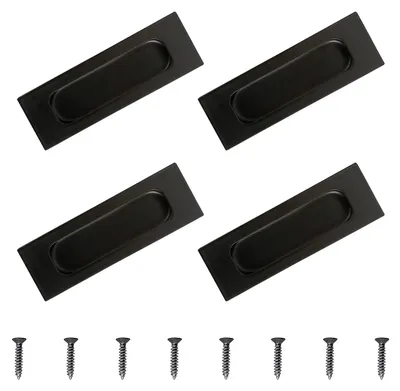 Produktbild von Solidchoice – Set aus 4 rechteckigen Möbelgriffen aus Edelstahl