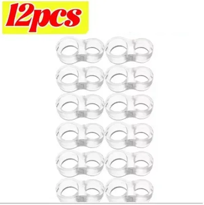 Productafbeelding van Deurstopper transparant 12 stuks - deurklinkbuffers - dubbele deurstopper - deurklinkstopper - deurgreepbescherming - deurgreepbeschermer