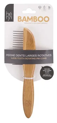 Immagine prodotto di Hery Labo Pettine grossolano con denti rotanti in bambù
