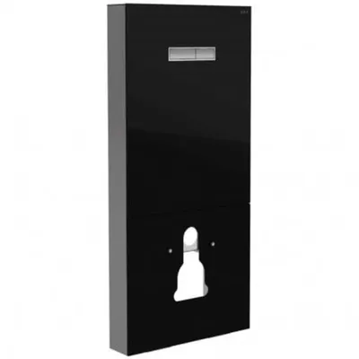 Produktbild von VITRA VITRUS Sanitärmodul für Wand-WC 3/6 l Spülkasten, Glasfront schwarz