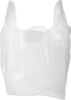 Produktbild von 200 Stk. Hemdchentragetaschen 30+16x45 cm Transparent HDPE Einweg Plastiktüten Einkaufstüten