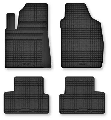 Image de Tapis de sol en caoutchouc pour Mercedes GLA H247 depuis 2019 (crossover) – 4 pièces, noirs, semi-universels – Wielganizator