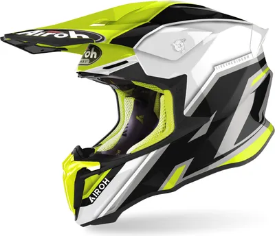 Zdjęcie produktu dla Kask motocrossowy Airoh Twist 2.0 Shaken, żółty, S (55/56)