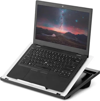 Produktbild von Famanu Laptopständer mit Kissen – Verstellbar und Tragbar – Weiß