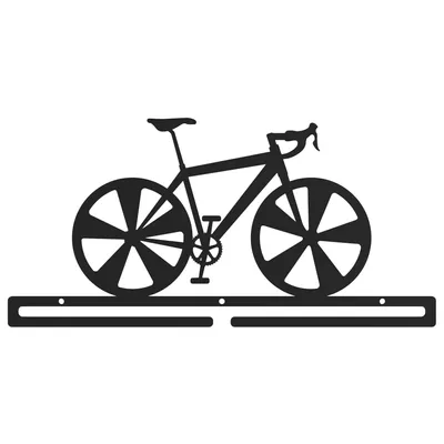 Zdjęcie produktu dla Duży metalowy wieszak na medale medalówka BIKE ROWER KOLARSTWO GÓRSKIE SZOSA MTB czarny