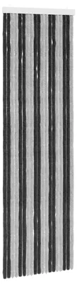 Zdjęcie produktu dla vidaXL Moskitiera z tkaniny szenilowej, szaro-czarna, 56 x 185 cm
