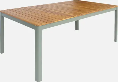 Produktbild von sweeek - Gartentisch aus Akazienholz mit abgerundeten Ecken, 8 Plätze - Khaki