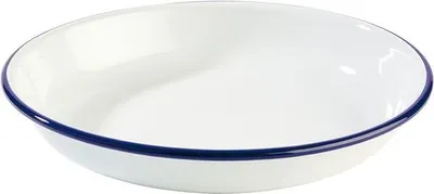 Immagine prodotto di APS Enamelware Piatto fondo, bianco/blu, altezza: 35 mm, ø: 240 mm