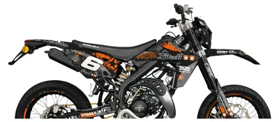 Obrázek produktu pro 22-dílná sada samolepek STAGE6 Orange Black na kapotu pro Rieju MRT 2009/2022