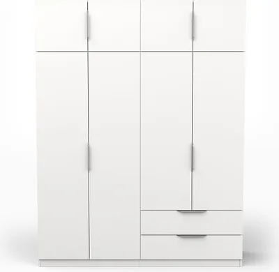 Zdjęcie produktu dla Szafa 8-drzwiowa z 2 szufladami, szerokość 157,3 cm - Ghost