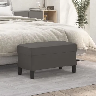 Obrázek produktu pro The Living Store lavice šedá 70x35x41 cm Imitace kůže