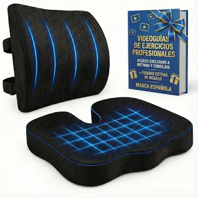 Ergonomisches Sitzkissen-Set mit Lordosenstütze, Memory-Schaum
