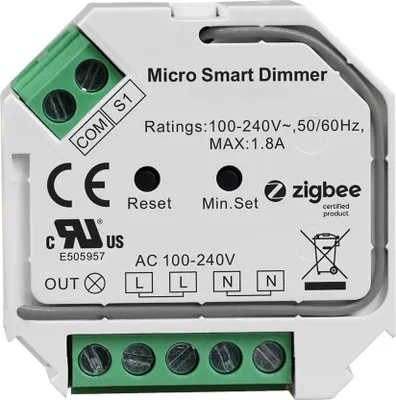 Produktbild von hoftronic Zigbee Mini LED Dimmer 400W Drahtlos Weiß IP20