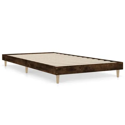 Produktbild von vidaXL Bettgestell ohne Matratze Räuchereiche 90x190 cm Holzwerkstoff
