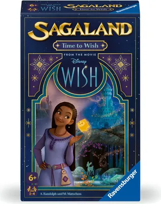 Produktbild von Ravensburger 22649 - Disney Wish Sagaland: Time to Wish - Mitbringspiel für 2-4 Spieler ab 6 Jahren mit den beliebten Charakteren aus dem Kinofilm Disney Wish