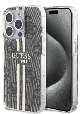 Immagine prodotto di Guess Guhcp15Lh4Psegw Iphone 15 Pro 6.1 Brązowy/Brown Custodia rigida Iml 4G Gold Stripe