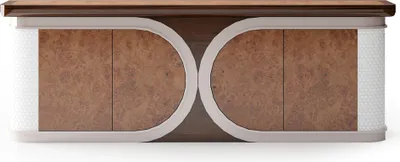 Zdjęcie produktu dla Elegancka brązowa drewniana konsola o ponadczasowym designie