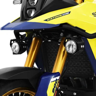Obrázek produktu pro LED přídavný světlomet včetně montážní sady do mlhy (pár) s krytem pro kompatibilní s Suzuki V-Strom 800 DE černý
