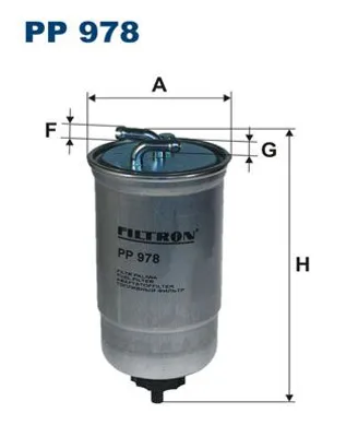 Produktbild von FILTRON KRAFTSTOFFFILTER Leitungsfilter PP 978