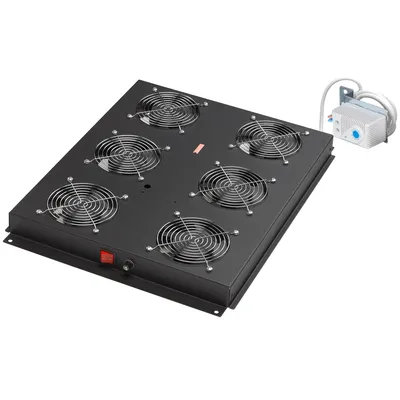 Produktbild von ROLINE 19-Zoll Dachlüftereinheit 6 Lüfter, Thermostat für Serverschrank schwarz