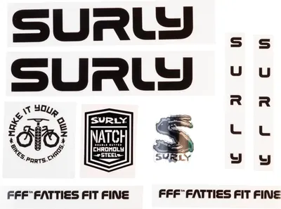 Obrázok produktu pre Surly Preamble Rahmen sada nálepiek inkl. Headbadge, čierna